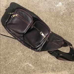 Leather Fanny pack/cross body bag
